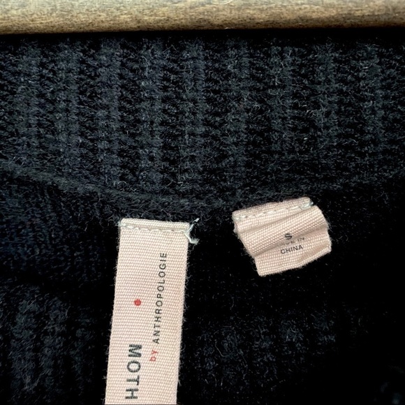 Moth by Anthropologie Georgia Cowl Neck Black Tunic Sweater - Picture 3 of 9